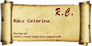 Rácz Celerina névjegykártya